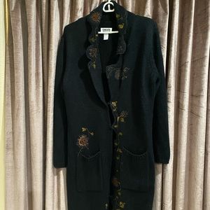 Chicos embroidered long sweater